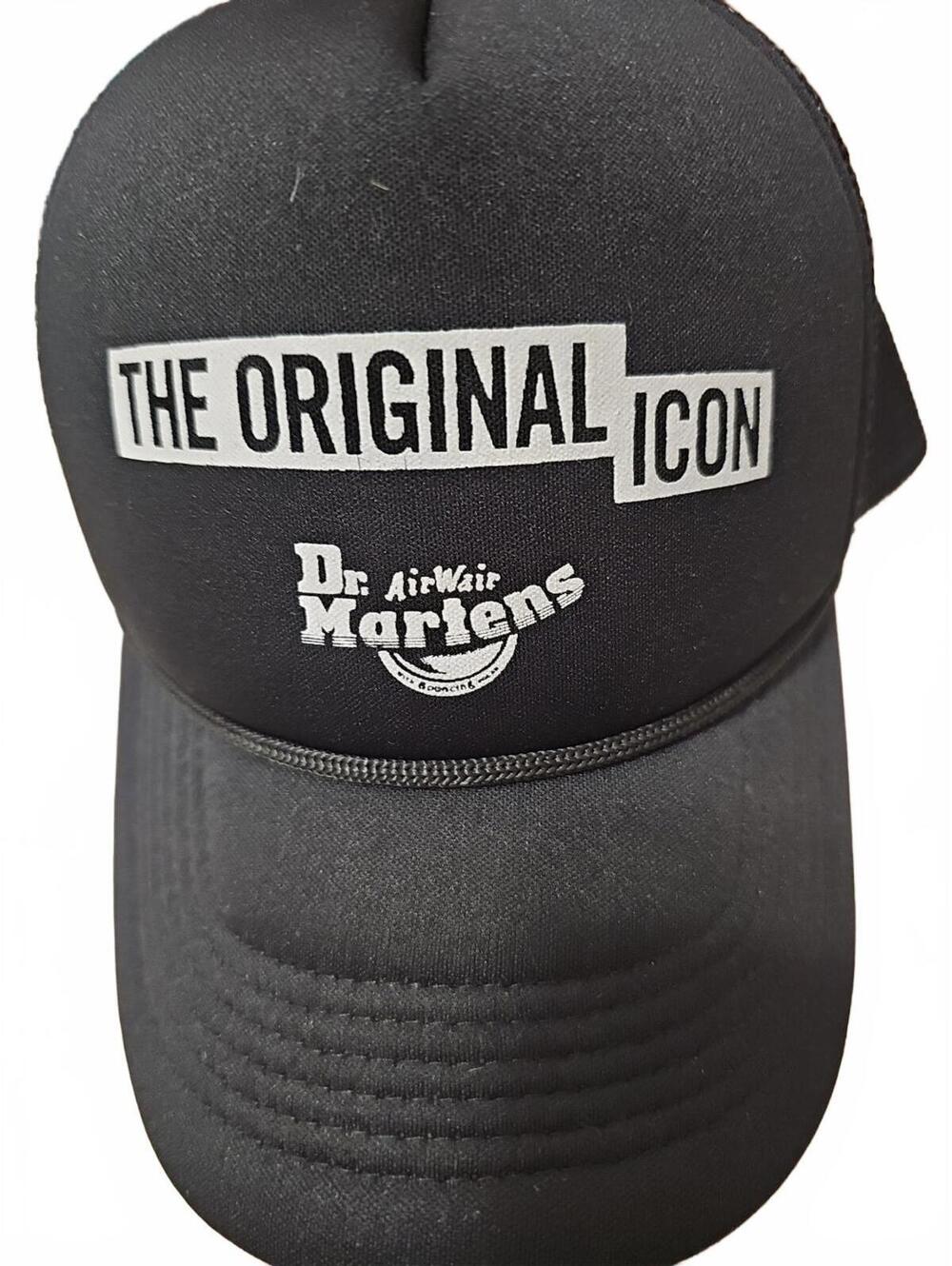 Dr Martens Original Icon Snapback Trucker Hat Black Adjustable Mesh Streetwear